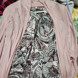 Button up sleeveless blouse with shaw